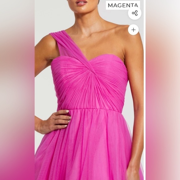 Mac Duggal 68713 NWT One Side Off the Shoulder Bustier Ball Gown - Picture 2 of 6